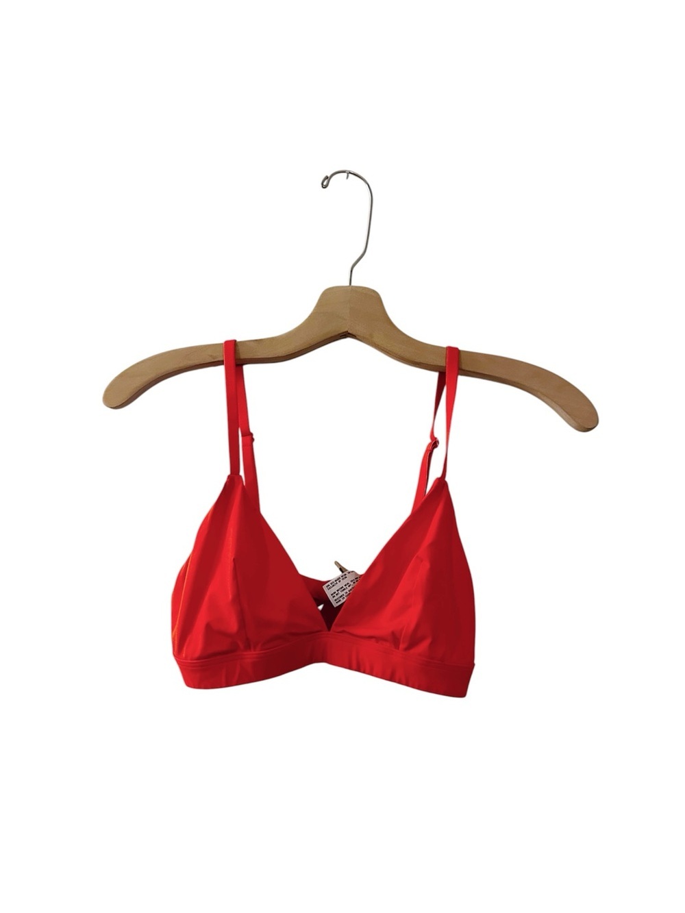 Nala Wireless Pad Free Bralette Top Red Orange Triangle Bra